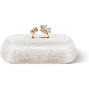 Velvet Jewelry Display Stand, 3-Size Ring Holder & Bangle Organizer (Beige, M)