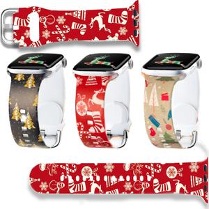Christmas Fall Thanksgiving Band Compatible Apple Watch Winter Print Soft Strap 3 packs Women 38mm 40mm 41mm 42mm 44mm 45mm 46mm 49mm.Jullstar Holiday Seasonal Xmas Snowflake Elf Gnomes Santa Snowman Wristband for series 10 9 8 7 6 5 4 3 2 1 Ultra 2 1