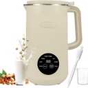 8-in-1 Automatic Soy Nut Milk Maker,40oz Soy Milk Maker for Homemade Almond,Oat,Soy Milk,Rice Paste,Complementary Food,Juice,Milk Maker Machine with Delay Start/Keep Warm/Self Clean/Boil Water (White)