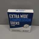 Doctor's Select 3 Pairs Plus Size Compression Socks Wide Calf - | 20-30 mmHg Compression Socks for Women Wide Calf, Size XL (1 Pair Black, 1 Pair Grey, 1 Pair Navy)