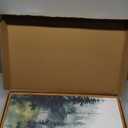 Tinonedraw Watercolor Forest Framed Canvas Wall Art Set, Modern Pine Tree Wall Painting, Nature Foggy Landscape Wall Decor, Misty Mountain Art Prints for Bedroom Living Room Farmhouse Office 16"x24"x3