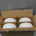 TheTerra Ceramic Dinnerware Sets for 4, 12 Pieces Porcelain Lightweight Plates and Bowls Sets, Scratch Resistant Dish Set, Oven & Microwave & Dishwasher Safe, Bright White