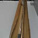 One-Piece Tension Curtain Rod 54-90 inch Brushed Gold Shower Curtain