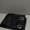 NICETOWN Pitch Black Solid Thermal Insulated Grommet Blackout Curtains/Drapes for Bedroom Window (2 Panels, 42 inches Wide by 63 inches Long, Black)