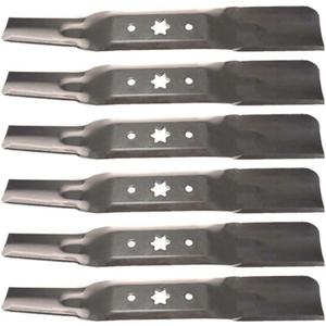 Set of 6 Troy-Bilt TB 2350 Super Bronco 50 Mustang XP 50 FAB Mustang XP 50 Mustang Fit 34 Lawn Mower Blades Fits Models 13AAA1KQ066 13AQA2KQ011 13WQA2KQ011 17ANCACZ066 17AQNAMU066 17ARCACQ011