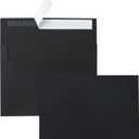 Black Blank Note Cards and Envelopes 5 x 7 Heavyweight Flat Cardstock and A7 Envelopes Printable Self Seal 20 Packs for Birthday, Wedding Invitations, Thank You Cards, Baby Shower