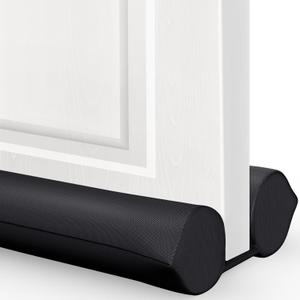 Comfyanno Under Door Draft Stopper - Bottom Door Gap Filler & Seal - Fits 24 to 30 Door, Block Cold Air, Noise, Sound, Wind, Bugs, Easy to Install, Double Side Block, No Adhesive, Black (30 Inch (Pack of 1))