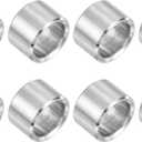 uxcell 8Pcs 304 Stainless Steel Spacer 1/2" OD x 3/8" ID x 3/8" Length(12x9x10mm) Screw Standoff Bushing Plain Finish Unthreaded Round Metal Spacer for M3 Screws Bolts and Rods, Silver