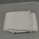 Waffle Cotton Blanket,Luxury Ultra Soft Lightweight Throw for Office Nap, Sofa, Couch & Travel - All Season Cozy Home Deco,35x70 Inch, Color: Beige