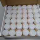 Homemory 72-Pack Novelty Flickering Flameless Tea Lights, 200+Hours Battery Operated, Fake Electric LED Votive Candles for Small Wedding Table Centerpieces, Proposals, Anniversaries (Warm White)