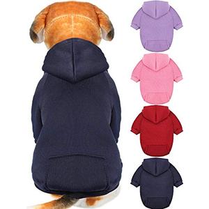 Syhood 4 Pieces XXS Dog Sweaters Dog Hoodie Clothes with Hat for Small Dogs Puppy Pet Winter Warm Hoodies Coat Sweater Shirt Chihuahua Clothes with Pocket