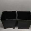 Mueller M-Resin Heavy Duty Tall Planters for Outdoor Plants, Indoor Grande Plant Pots, Boxes, Trees, Flower Pots, 2-Piece Set, 24, Modern Design, Built-in Drainage, Front Porch Decor, Dark Gray