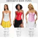 SZIVYSHI Corset Tops for Women, Bustier Shapewear Lingerie, Lace Waist Push Up Bodysuit (Pink, S)