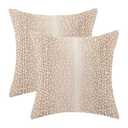 Antelope Pillow Covers 20 x 20 Inch Pack of 2, Animal Skin Print Decorative Throw Pillow Cases Outdoor Linen Farmhouse Neutral Fawn Cushion Cover for Bedroom Home Sofa Decor