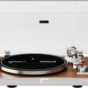 Syitren KORUS Record Player with External Speakers,Bluetooth Turntable,Belt-Drive Turntable 2-Speed, Adjustable Counterweight,Vintage LP Players