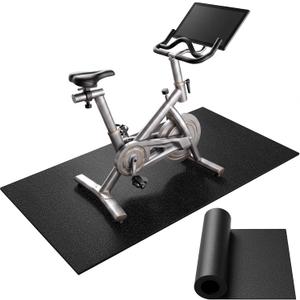 Exercise Bike Mat 70" x 30", 0.2"/0.25" Thick, Compatible with Peloton Bike
