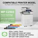 4 Pack MP C2503 Toner Cartridge:MP C2504ex Compatible for Ricoh