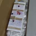 2pcs Coat Rack Wall Mount Coat Hooks Wooden Hat Rack for Wall Hooks Pine Real Wood Plank 16.9" White Coat Hanger with 5 White Triple Hooks for Hanging Coat Hat Jacket