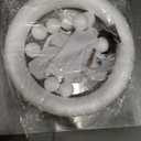 LED Light-Up Halloween Ghost Wreath, 12 Glowing White Ghost Garland, Halloween Ghost Wreath, Spooky Indoor & Outdoor Hanging Decoration for Front Door, Wall, Party