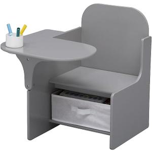 Delta Children MySize Chair Desk With Storage Bin, Grey