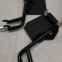 Universal Wheelchair Footrest Replacement - Adjustable Composite Footboard & Heel Loop, Foldable Comfort Support, Affordable, Black, Lightweight, Easy Installation