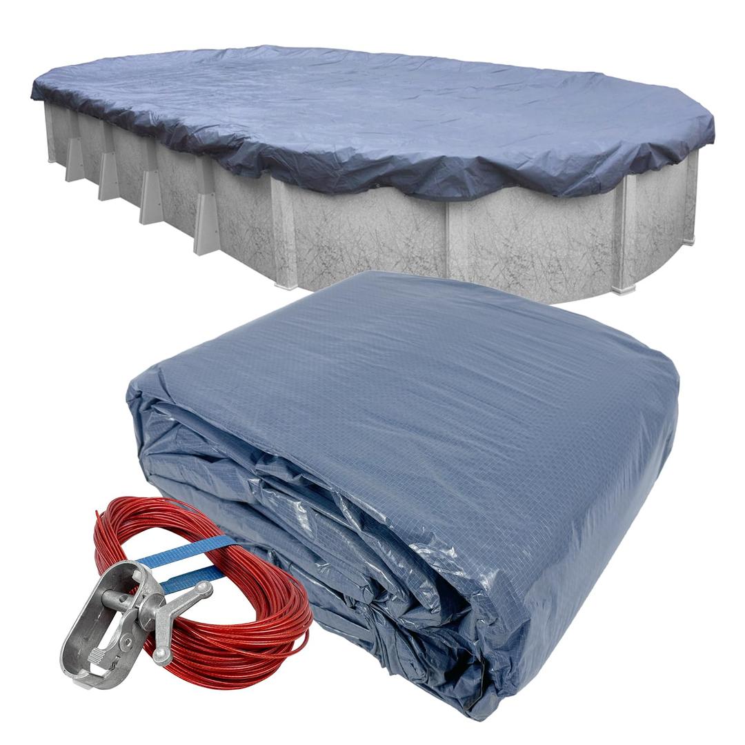 Robelle 10 x 15 ft Value Line Winter Oval Pool Cover for Above Ground Pool