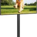 Tall Floor TV Stand for 32-75" TV Portable Rolling TV Cart with Wheels Height Adjustable with Wood Base, Holds up to 88 lbs, Max VESA 600x400mm TS005HB