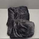 SNZ Luxury Flannel Throw Blanket for Couch 51x71 Inches - Ultra Soft Fleece Blankets & Throws for Bed, Camping, Office - All Season Cozy Plush Blanket for Adults, Men, Kids, Black