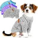 3 Pack Christmas Dog Sweaters for Small Dogs - Warm Fleece Unisex Puppy Sweater Outfit, Cute Cozy Thermal Winter Clothes for Small Breed Puppies & Cats L