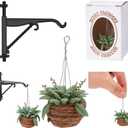 arricraft 2 Sets Miniature Dollhouse Hanging Bonsai Plant, 1:12 Mini Flowerpot Succulent Doll House Decor with Alloy Hook Hanger Model for Play House Accessories Decor