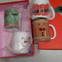 Baderke 4 Pcs Christmas Mugs Set with Gift Box 11 oz Christmas Coffee Mugs Set with Handle Ceramic Christmas Mug Gift Set with Festive Christmas Themed Design for Xmas Holiday Office Table