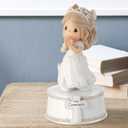 Precious Moments Holy Communion Girl Musical Figurine Plays The Lords Prayer First Communion Gift for Girls, Religious Keepsake for Catholic and Christian Faith