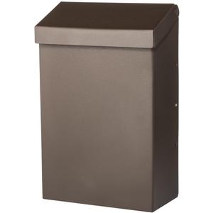 Architectural Mailboxes Modern Heritage Vertical Wall-Mounted Mailbox for Outside, Rust-Resistant Galvanized Steel Metal Small Mail Box, Bronze Modern Wall Mailbox