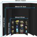 2 Pack Trifold Poster Board 48" X 36", IKAYAS Black Poster Boards, Science Fair Display Boards Posterboard for Mounting, Prints,Art,Display,Projects Classroom Supplies