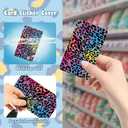 Credit Card Skin Stickers - 4 Pcs Leopard Print Debit Card Skin Stickers, Colorful Removable Waterproof Decal Cover Set for DIY Key, Transportation
