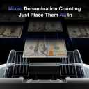 LOLARAN AL-923 Mixed Denomination Money Counter Machine, Value Counting with CIS/UV/MG/IR/DD/DBL/HLF/CHN Counterfeit Detection, Touch Screen, Supports 120 Currency Programs