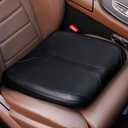 Leather Car Memory Foam Heightening Seat Cushion for Short People Driving, Hip(Coccyx/Tailbone) and Lower Back Pain Relief Butt Pillows, Adult Booster Seat for Car,Truck,SUV, Office Chair.