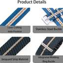 Military Nylon Watch Bands with Metal Loop 18mm 20mm 22mm 24mm Two-Piece Quick Release Premium Durable Sporty Smart Nylon Strap Double Layered Woven Replacement Watch Straps for Men Women