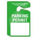50 Pack Parking Permit Hang Tag -Poly Plastic Parking Placards -Temporary Parking Passes, Blank PVC Parking Passes for Car Rear View Mirror 3x5" (Green)