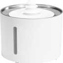 Amazon Basics Large Capacity Pet Water Fountain with Stainless Steel Top, Ultra Quiet, Easy to Clean, BPA Free, 3L, White, 3 Filters Included