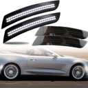 LED Front&Rear Fender LED Side Marker Lights Kit for Camaro 2016-2023, Replacement for Cadillac CTS/ATS (2015-2022),Smoked Lens Side Bumper Marker Lamps,4pcs (White)