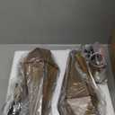 PoKat 23.5'' Table Lamps Set of 2 for Bedroom, Farmhouse Nightstand Lamps for Living Room, Rustic Bedside Lamps with Linen Lampshade for Side Table Office Hallway Entryway Dark Wood-Like (Brown)