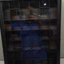 Gallery Solutions - Black Wall-Mounted - Curio & Shot Glass Display Case - 17"x26" Glass Door - Bar Accessories - Collectible - Miniature Glassware - Bar Accessories