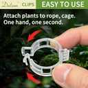 Dalzom 300Pcs Tomato Clips, Plastic Trellis Clips Plant Support Clips, Plant Clips for Support, Grape Vine, Tomato Vine, Vegetables Plants, Garden Clips to Grow Upright Makes Plants Healthier