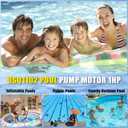 USQ1102 Pool Pump Motor 1HP, 48Y Frame Square Flange, 115/230V, 3450 RPM, 7.6/15.3A, Capacitor Start Single Speed, 1045 Steel Shaft, Fit for AO Smith/Hayward/Sta-Rite/Pentair Pool Pumps ASQ125