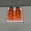 Reusable Soda Can Lids - 6-Pack Spill-Proof, Snap-On Covers for Freshness and Protection, Orange Can Toppers Set of 6