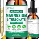 Magnesium L-Threonate Liquid, Triple Calm Magnesium Threonate Apigenin Theanine Plus Passion Flower, Lemon Balm, Liquid Magnesium Glycinate Threonate for Relaxation Sleep Muscle Nerve Health (2 Fl Oz (Pack of 1))
