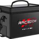 Lipo Battery Safe Bag - Fireproof Explosion-Proof Organizer for Storage, Transportation & Charging - Double Fireproof Zipper Guard (Black)