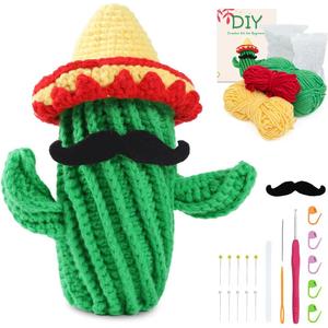 VOCHIC Crochet Kit for Beginners Starter Crochet Mexican Style Cacti Cactus Plant Knitting Kit with Step-by-Step Video Tutorials for Adults Kids VOCHIC Crochet Kit for Beginners Starter Crochet Mexican Style Cacti Cactus Plant Knitting Kit with Step-by-Step Video Tutorials for Adults Kids