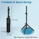 Vondynote Pair of Tripod Speaker Stands Adjustable Height from 33.5" to 53.5" Slim Mini Speaker Stand PA DJ Short Tripod Speaker Stand